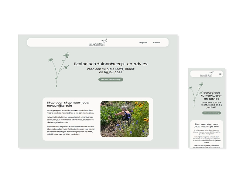 Responsive webdesign & development Natuurlijk Nine one-pager deel 1